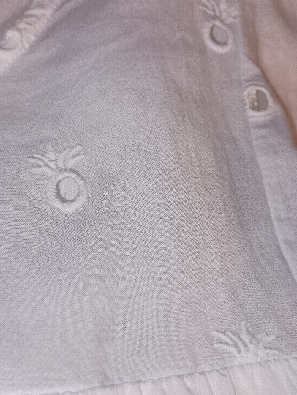 Simply Southern White Eyelet Tiered Mini Dress With Pineapple Cutout XLarge - Picture 2 of 8